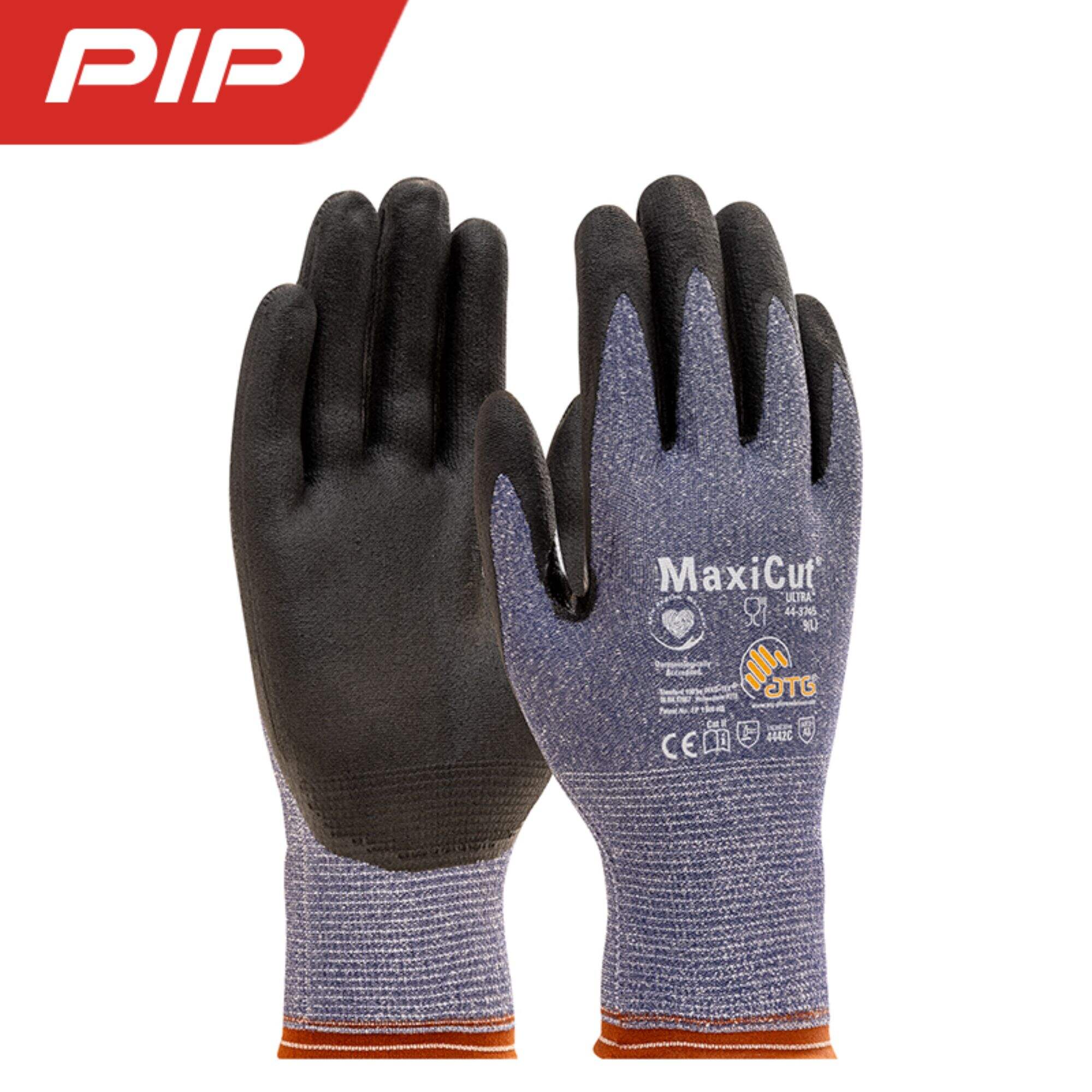 Findmall MicroFoam Nitrile Coated Work Gloves – Size Large – 12 Pairs – Gray Nylon/Spandex