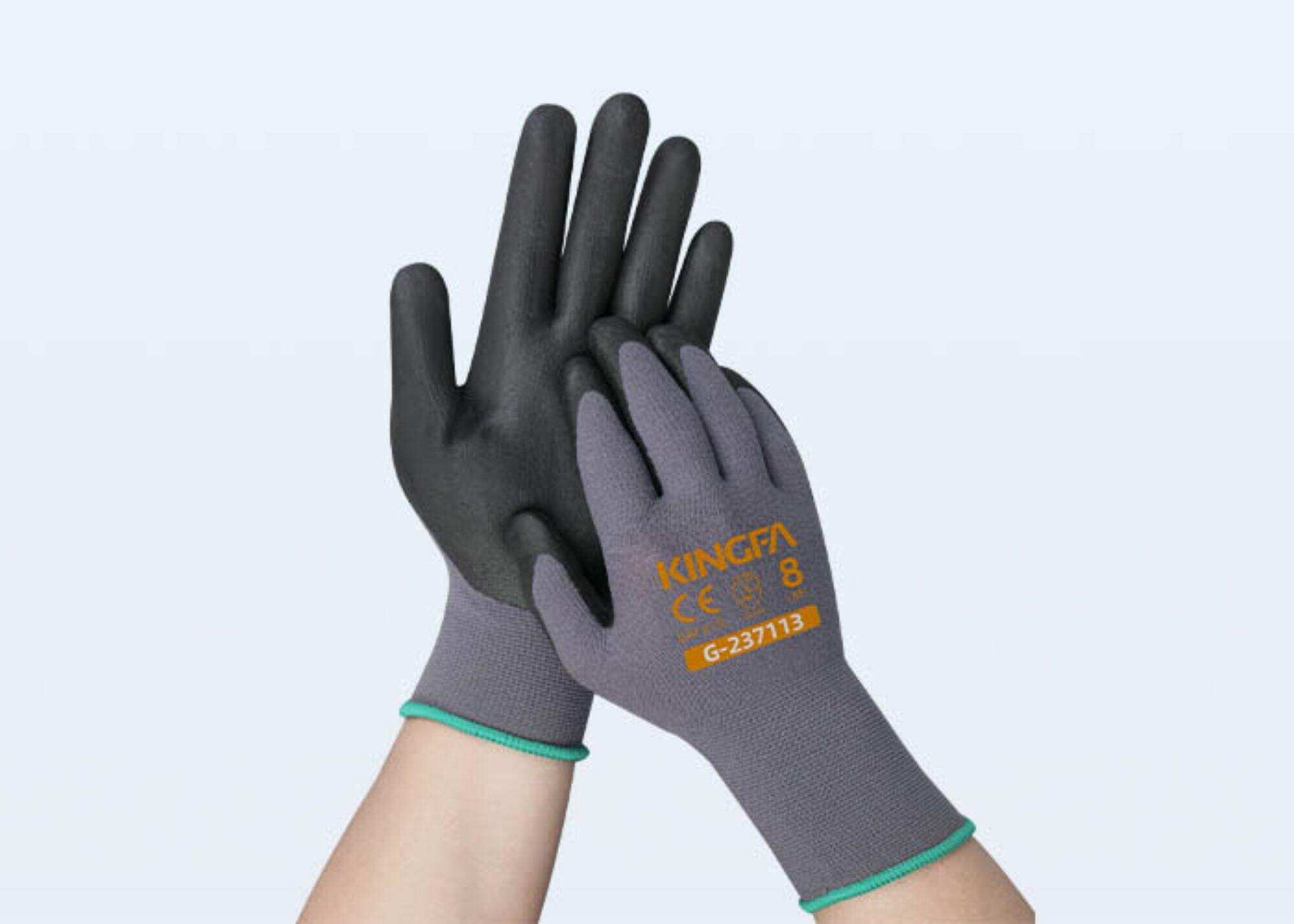 Guantes recubiertos de nitrilo espumados hechos punto spandex de nailon táctil con pantalla de calibre 13