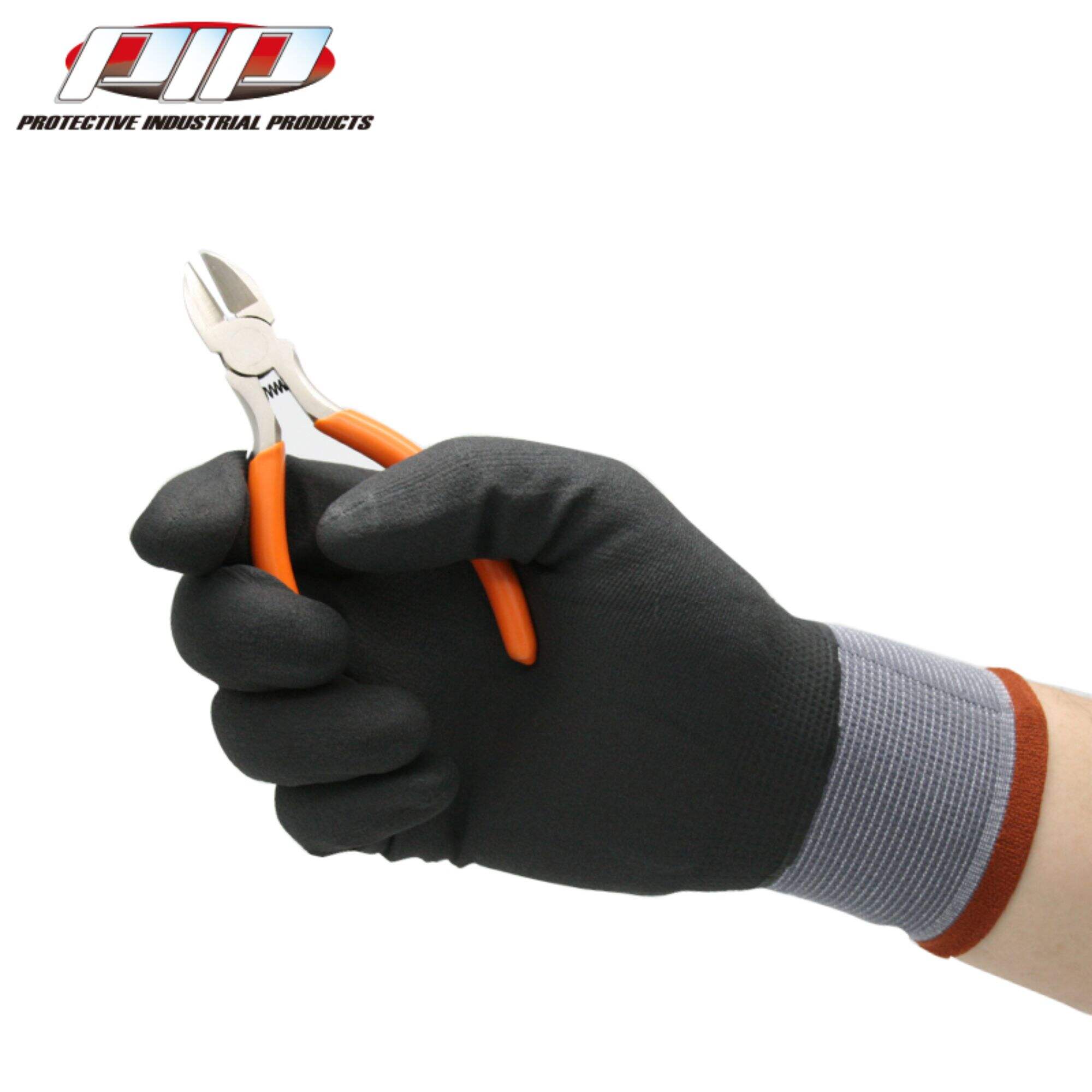 Touchscreen Compatible MicroFoam Grip Seamless Knit Nylon Glove Micro Dot Palm Nitrile Coated Gloves