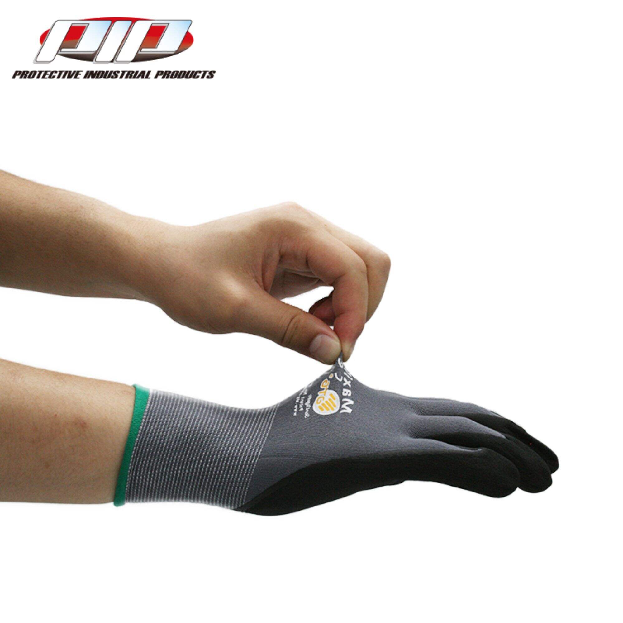 15 Gauge Touchscreen Compatible Seamless Knit Nylon Elastane Nitrile Coated MicroFoam Grip  Gloves