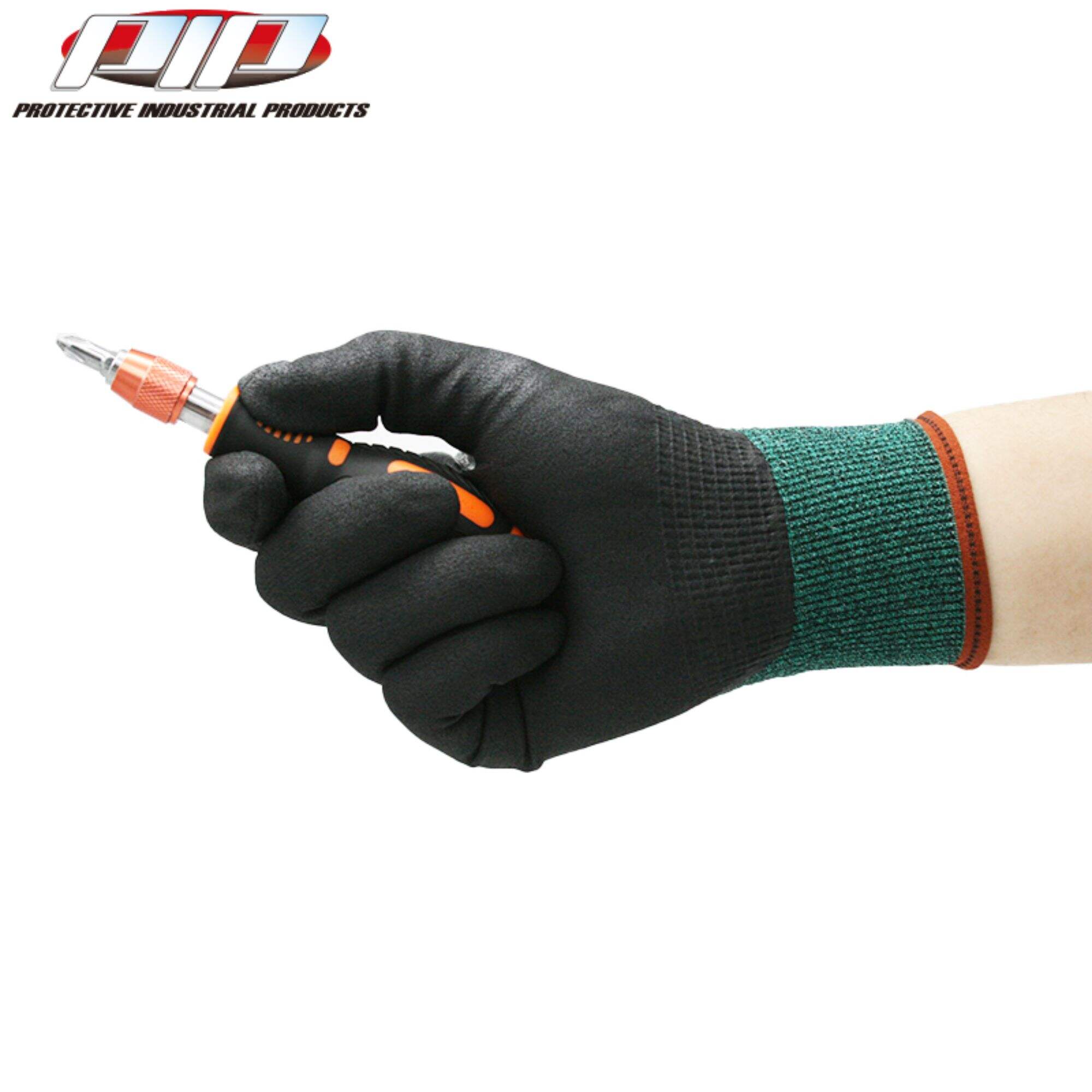 Premium Nitrile Coated MicroFoam Grip Safety Gloves Touchscreen Compatible