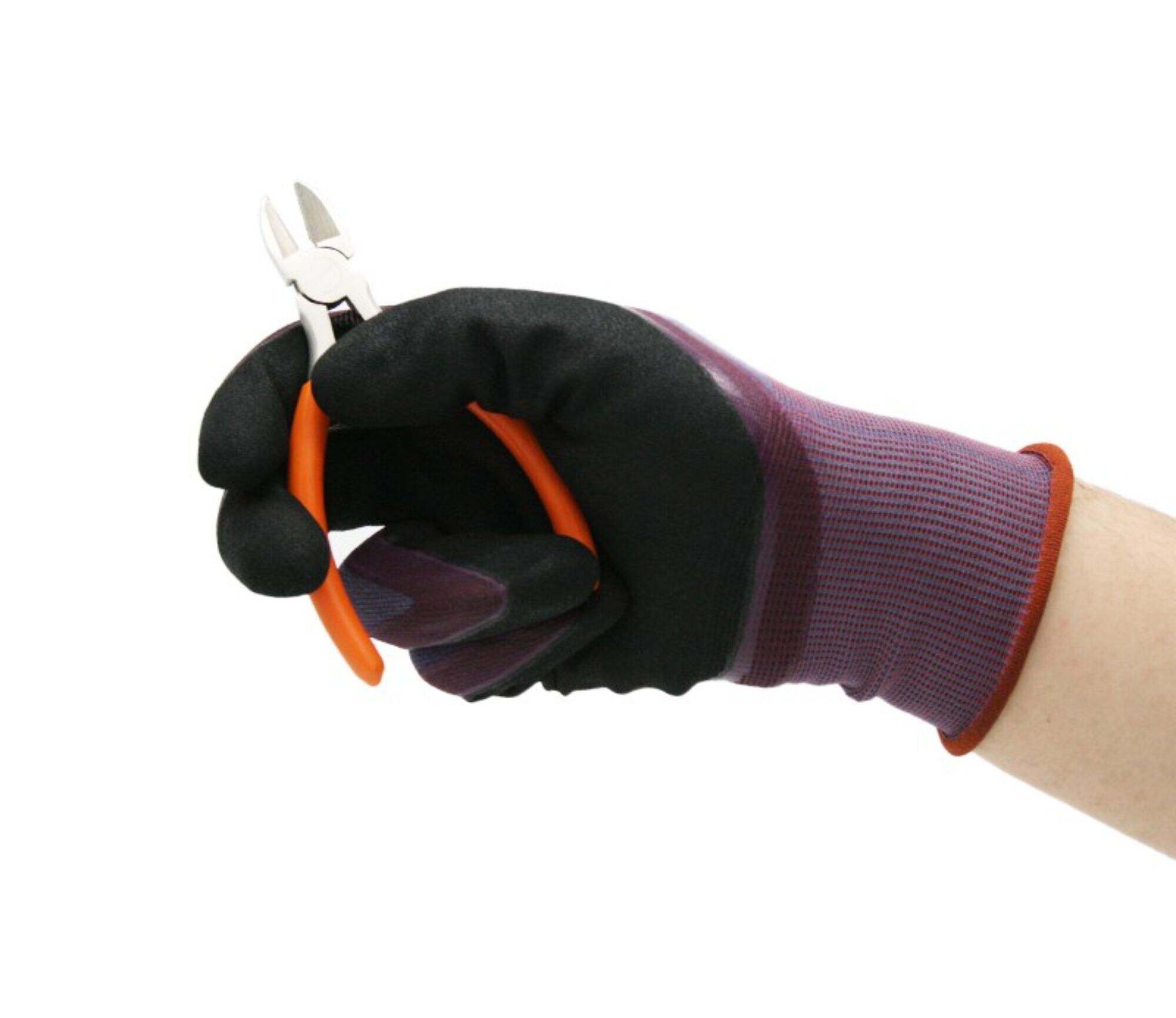 Ultra Lightweight Seamless Knit Nylon Liner MicroFoam Grip Nitrile Glove