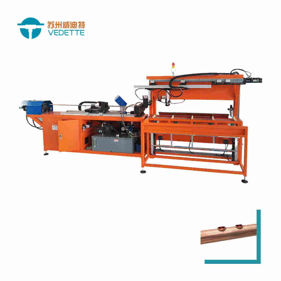 Versatile machine capable of punching a range of pipe sizes and hole shapes.