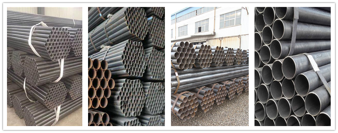 Tianjin Manufacturer Construction ERW Welded Steel Pipe Iron Black Steel Tube manufacture