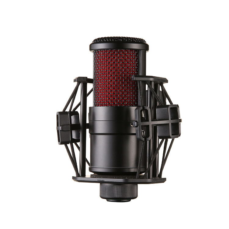 Professional Home Studio Recording Microphone Handheld Condenser Microphone For Dark Red Condenser Microphone Sets manufacture