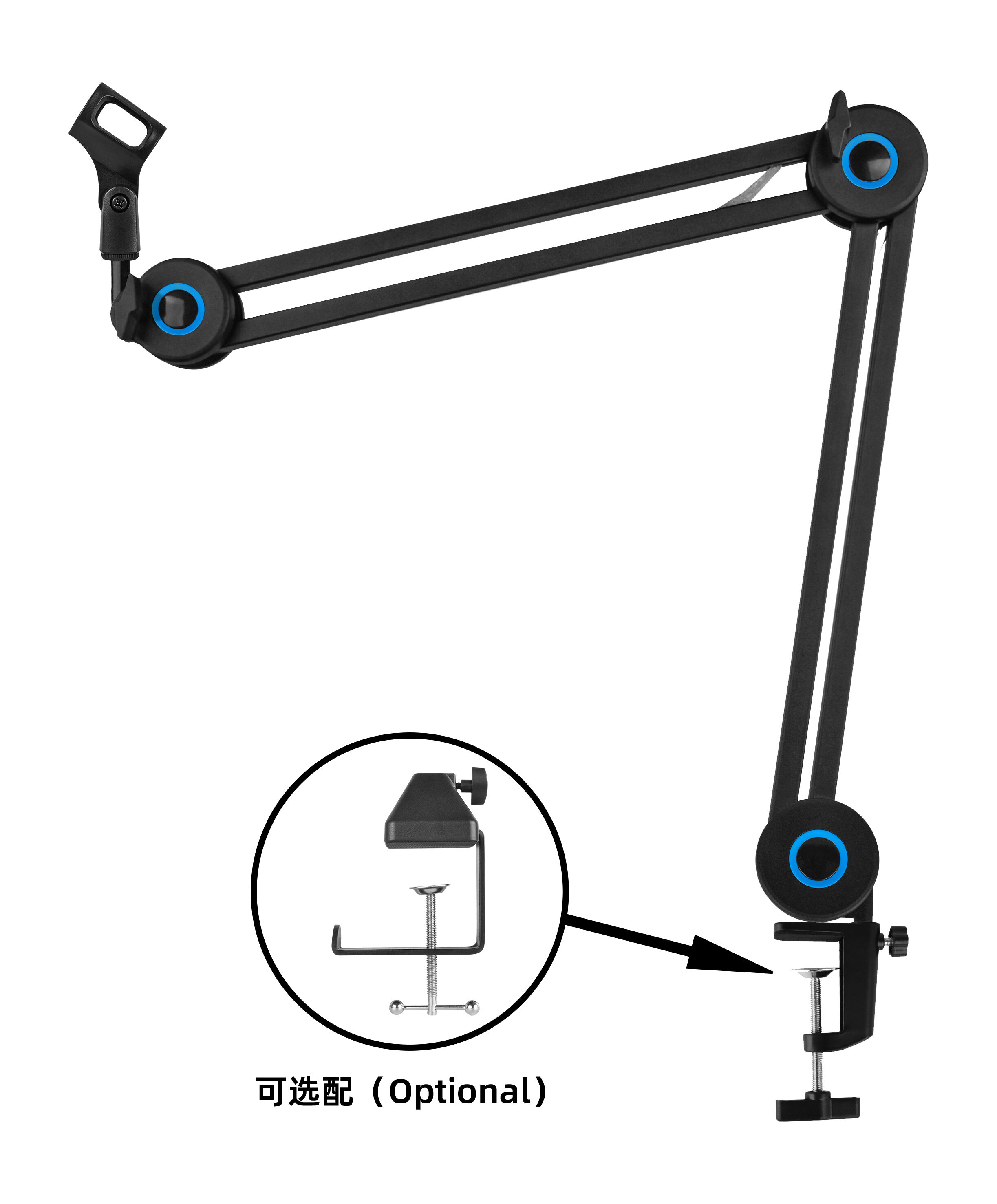 GH335 High Quality Wholesaler Oem Height Adjustable Studios Table Microphone Arm Stands