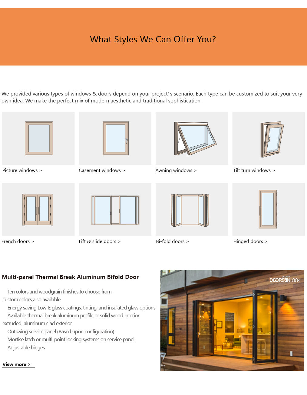 Doorwin Commercial Solutions manufacture