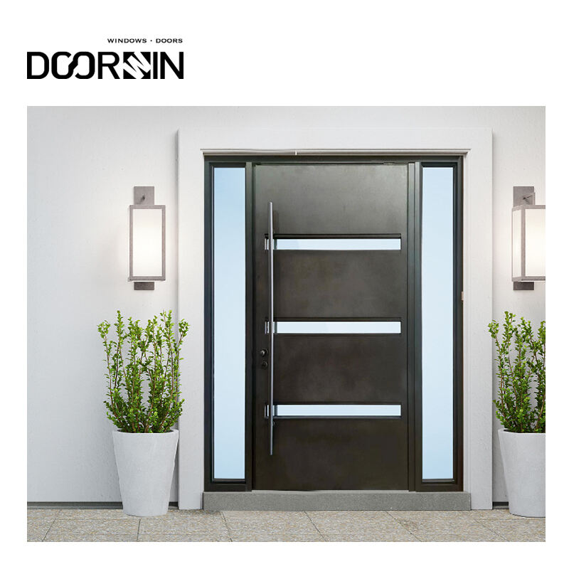 Doorwin Low Price China Modern Simple Aluminum Alloy Front Main Door Pivot Door Designs For Home factory