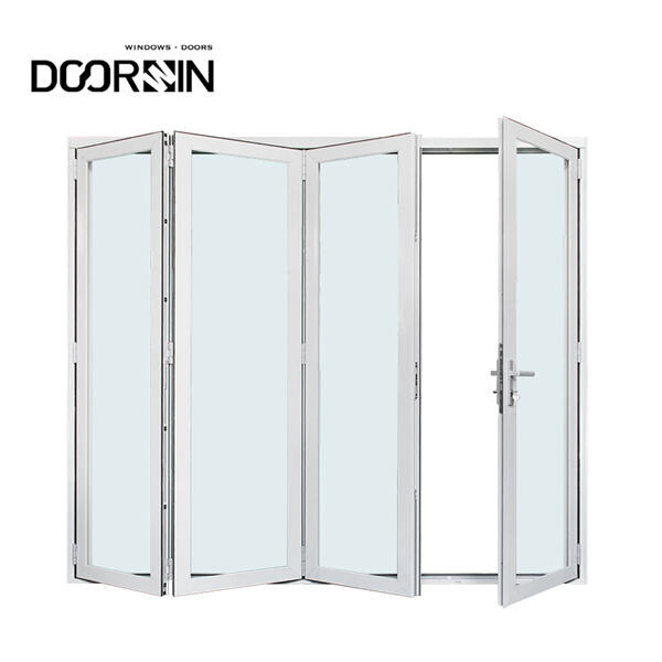 Portes pliantes en aluminium blanc pour améliorer le style de votre maison