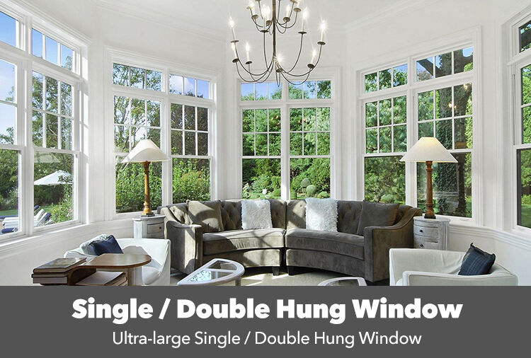 Factory Direct Sales American Standard Grids Design High Quality Single Double Hung  Aluminum Windows supplier