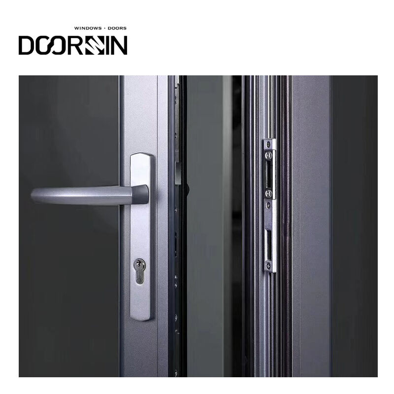 Doorwin Most Popular thermal break aluminum doors sound proof double glazed heavy duty multi panel bi folding doors supplier