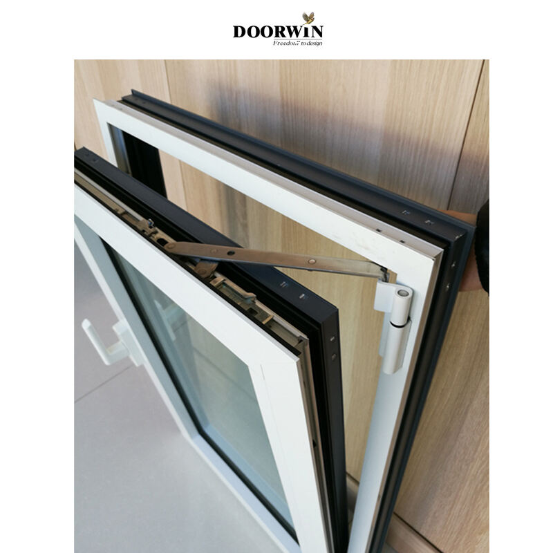 10 DAYS fast shipping  hot sale rain proof Low-E tempered glass thermal break aluminium tilt turn window manufacture