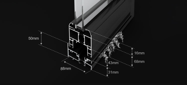 Doorwin Most Popular thermal break aluminum doors sound proof double glazed heavy duty multi panel bi folding doors manufacture