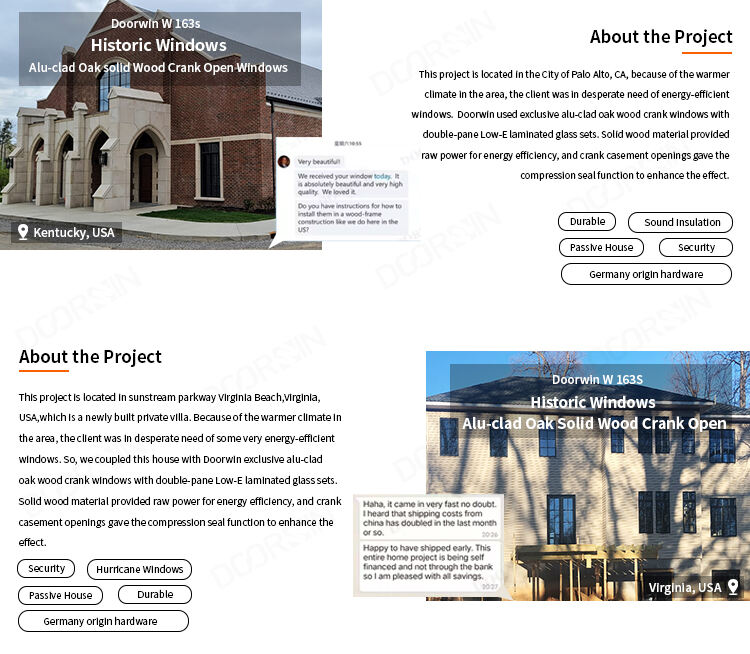 American Style Wooden Casement Windows Grid Design Effective Insulation Aluminum Clad Wood Hand Crank Windows factory