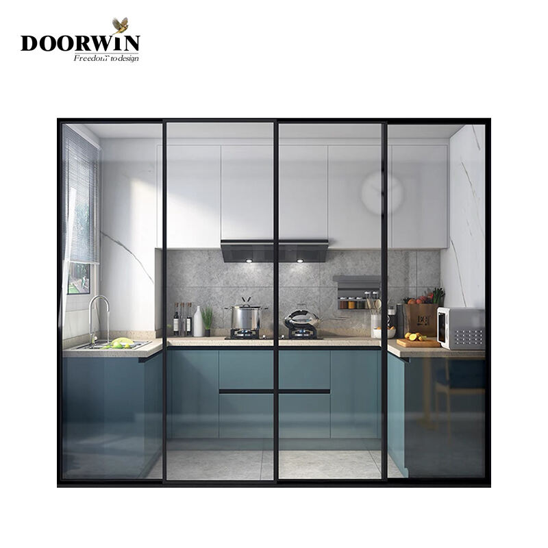 Panoramic Entrance Doors Residential Hurricane Impact Heat Insulated Multi Panel Aluminum Sliding Doors System supplier