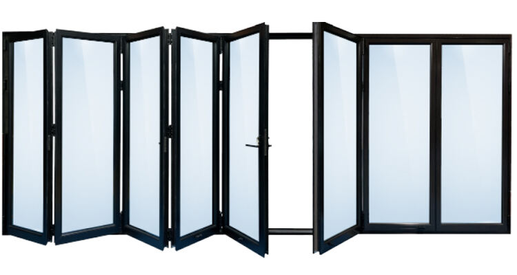 Doorwin Most Popular thermal break aluminum doors sound proof double glazed heavy duty multi panel bi folding doors supplier