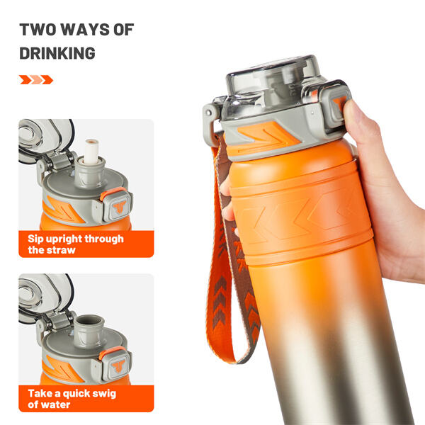 Say goodbye to plastic and hello to the sleek convenience of a stainless steel drink bottle.