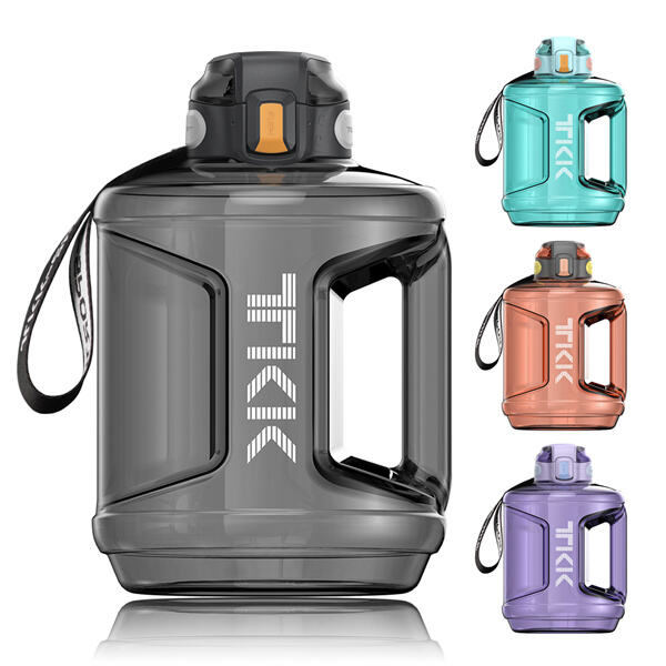 BPA-free material ensures safe hydration with a 64 oz water bottle in plastic