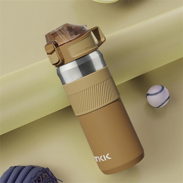 Keep drinks cold or hot with a double-walled steel bottle and handy straw