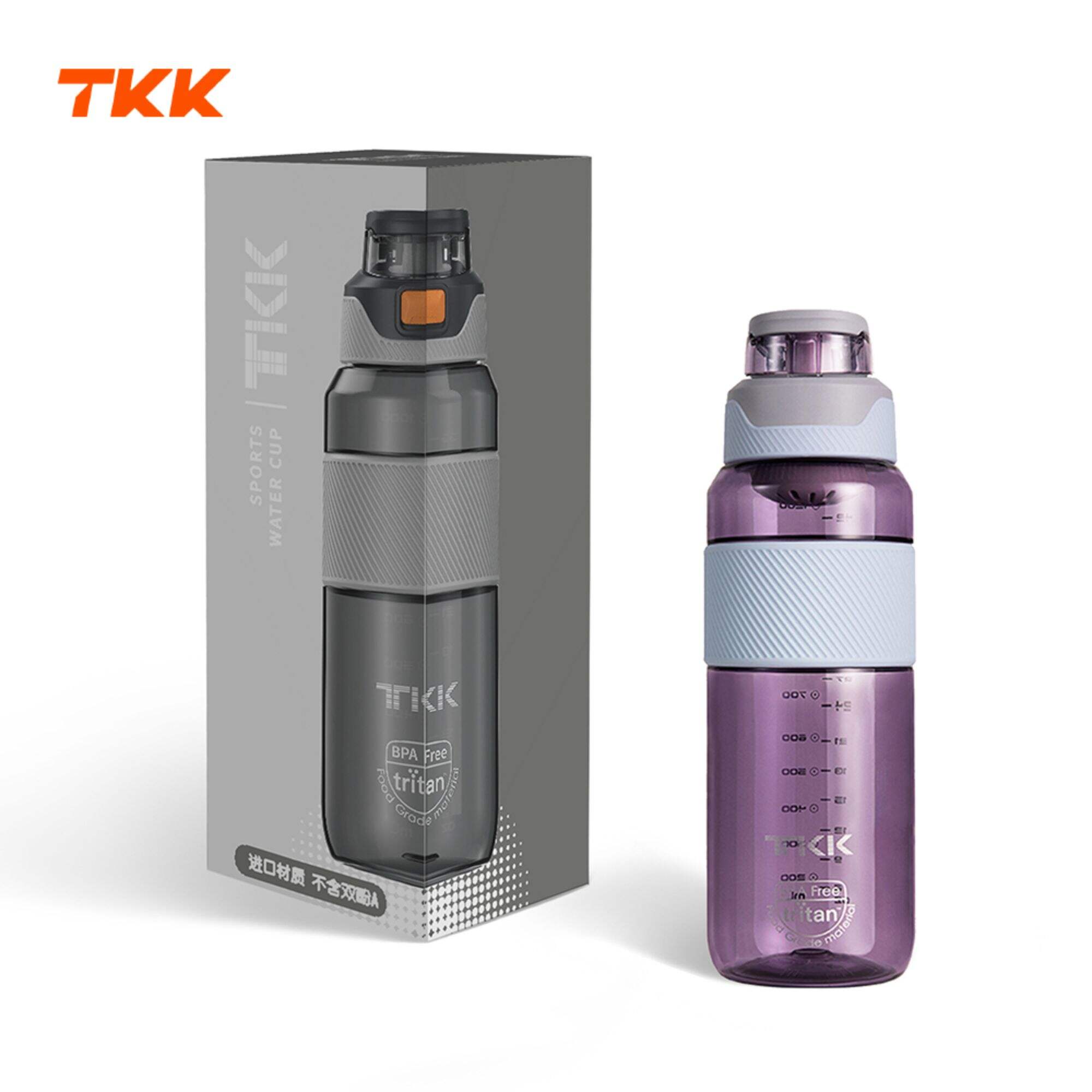 TKK 1000ml/1200ml/1500ml with Straw Large Water Bottle with Fruit Strainer & Handle, Tritan BPA-Fre for Gym Camping Outdoor Sports