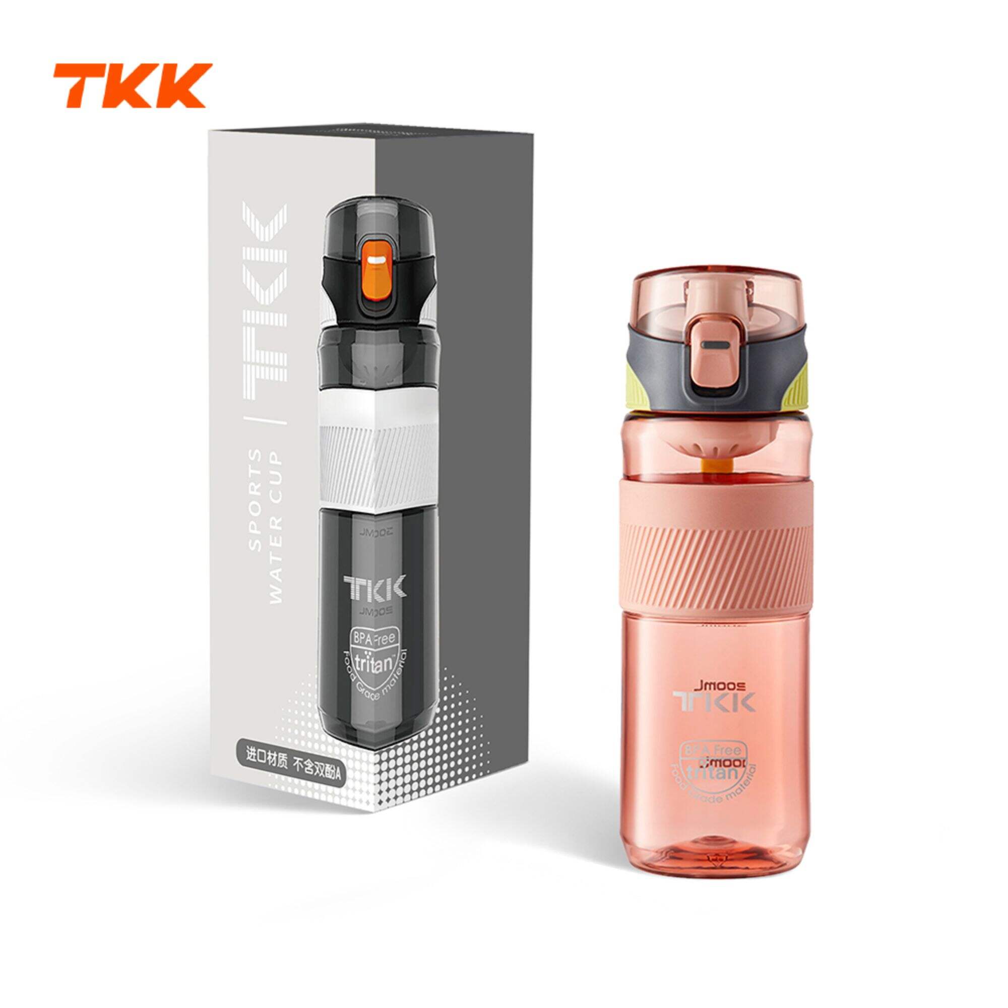 TKK Botellas de agua de 18 oz - 24 oz con colador extraíble Tritan sin BPA para la escuela, fitness, gimnasio, al aire libre