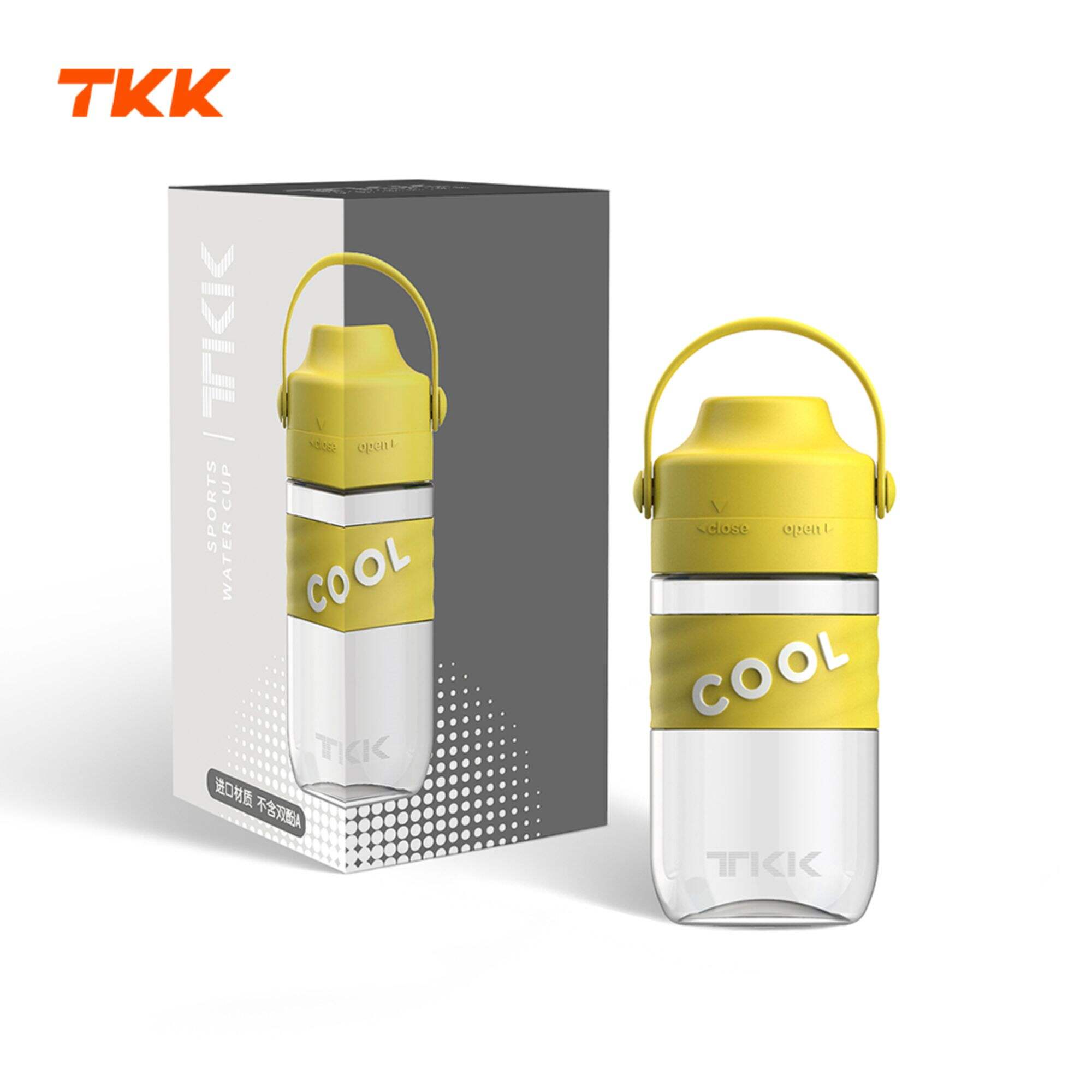 TKK 18oz/500ml Water Bottle with Straw & Carry Handle, Leak-proof Tritan BPA Free Sports Water Bottles for School Kids Girls & Boys