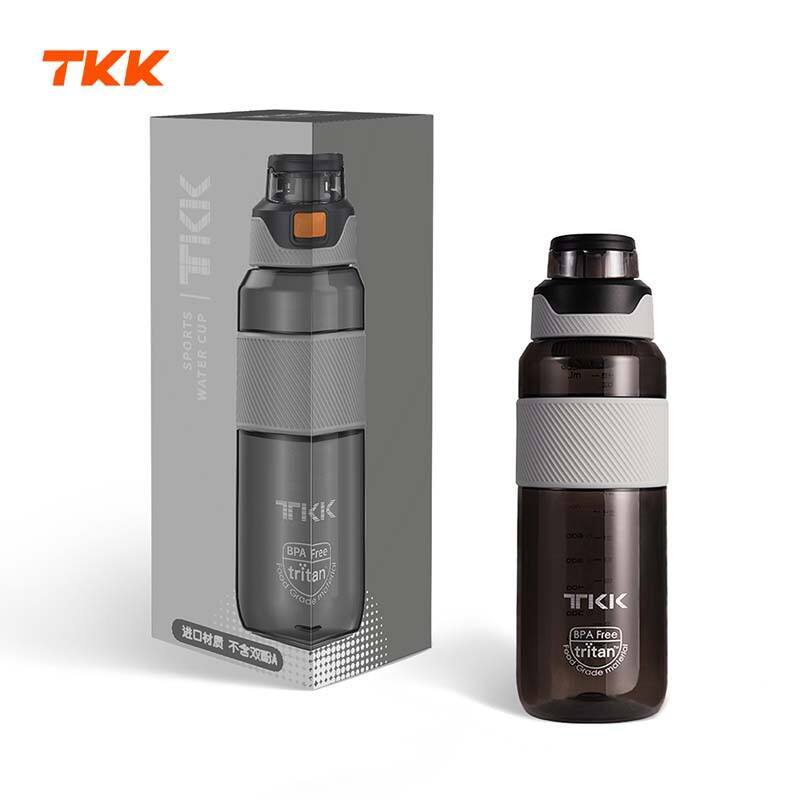 TKK 1000ml/1200ml/1500ml with Straw Large Water Bottle with Fruit Strainer & Handle, Tritan BPA-Fre for Gym Camping Outdoor Sports