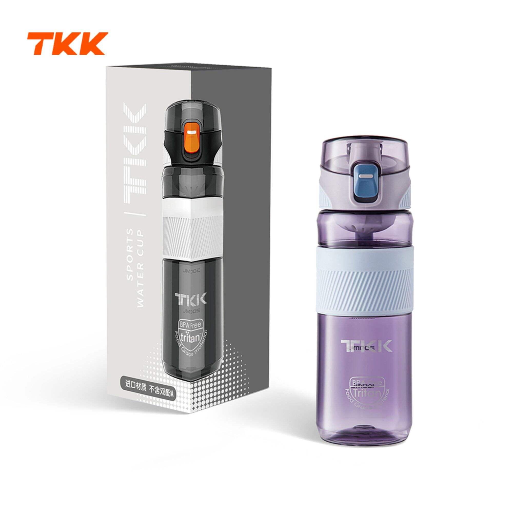 TKK Botellas de agua de 18 oz - 24 oz con colador extraíble Tritan sin BPA para la escuela, fitness, gimnasio, al aire libre