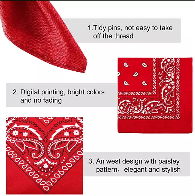 100% cotton water print touch soft Bandanas Multipurpose Square Handkerchiefs Headbands blue bandana factory