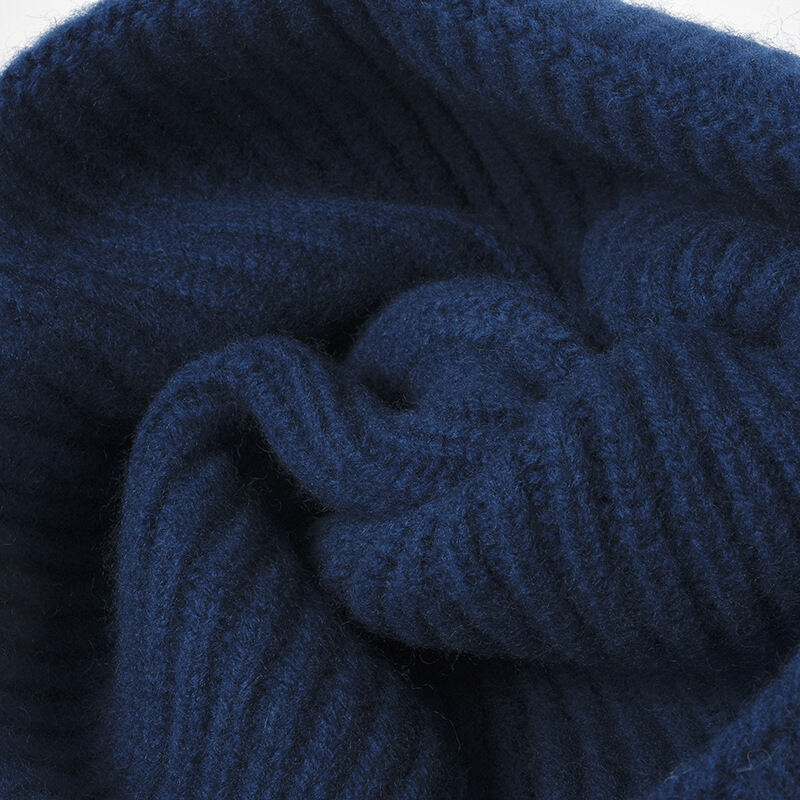 Premium Unisex Daily Rib Cuff Warm Soft Cashmere100% Wool Cable Knit Beanie For Winter supplier