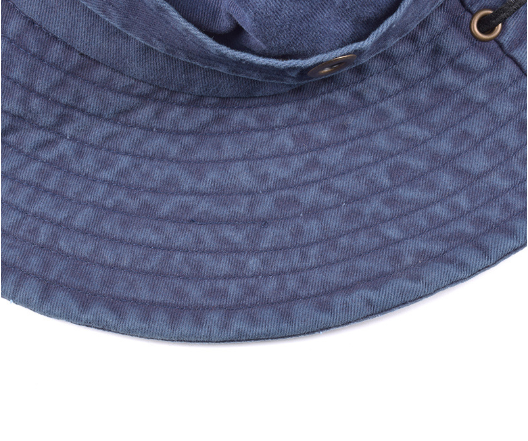 100% Cotton Boonie Fishing Bucket Men Safari Summer String Hat Cap supplier