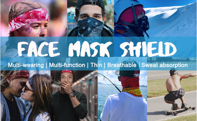 Face Cover Elastic Tube Bandana UV Protection Biker  Scarf balaclava face mask cap factory