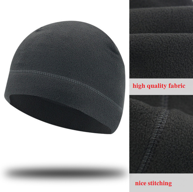 Hot sales Promotional winter warm Skull Cap hunting fleece hat camo polar fleece beanie hat with custom logo manufacture