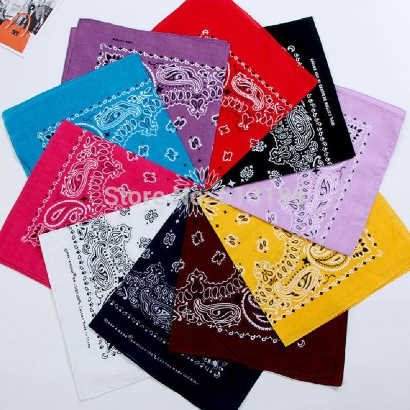 Custom Amoeba male/female hip hop couple Cashew flower square scarf  Paisley Bandana factory
