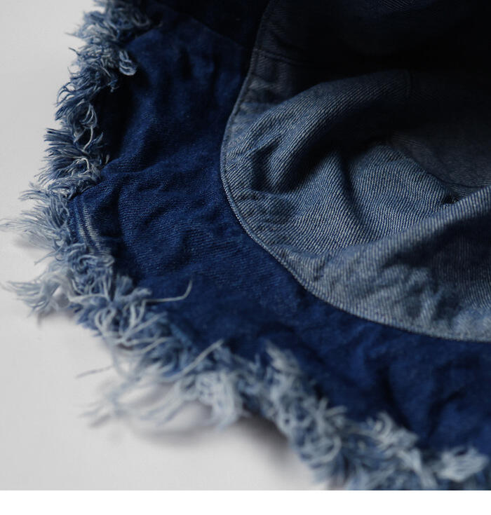Frayed adjusted Bucket Hats for Women Men Unisex denim Washed Floppy Wide Brim Outdoor Summer jeans worn out Beach Headwear supplier