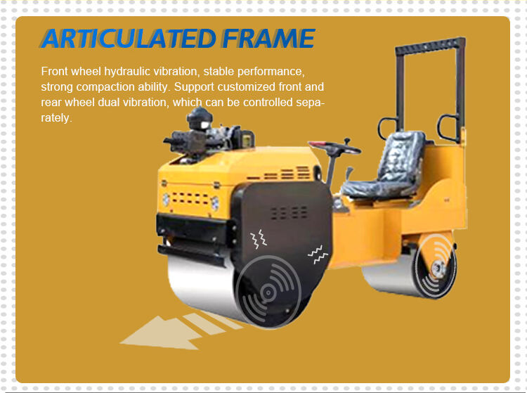 construction roller machinery small single drum vibrating 4kw walk behind road roller compactor factory