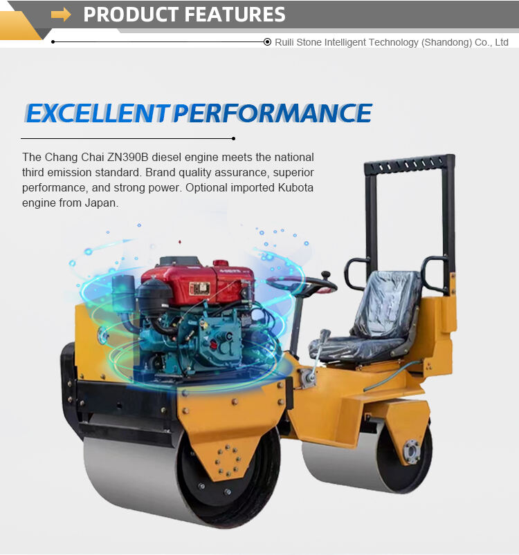 construction machinery hand road roller compactor single drum  vibratory 2 ton road roller  trade factory