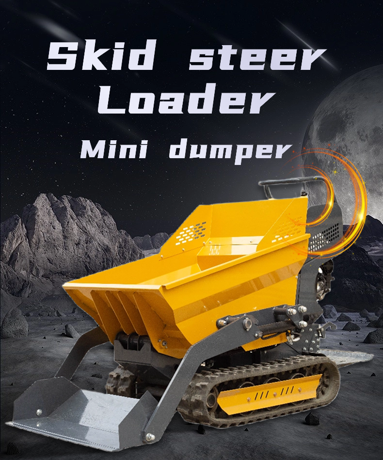 Multifunction skid steer shandong Crawler  mini dumper  Fully hydraulic walk-behind dump truck  with cheap price manufacture