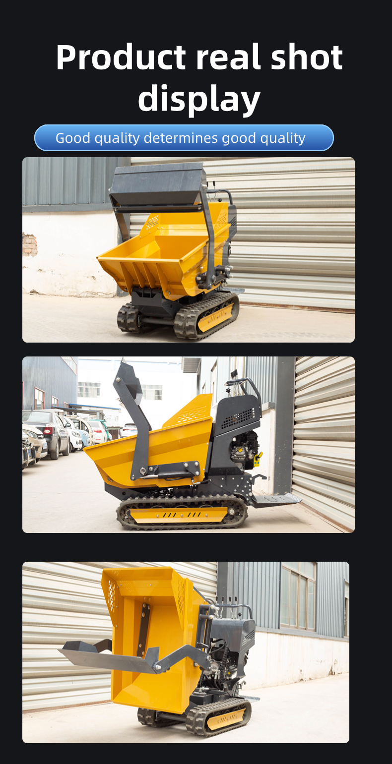 Mini skid loader crawler mini dumper  shandong skidsteer 16.5HP Gasoline dump truck with cheap price manufacture