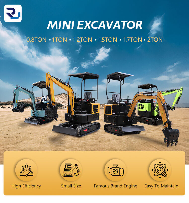 Small Crawler Excavator Mini Digger Farm Excavator 1Ton 2Ton EPA Engine Small Escavator details