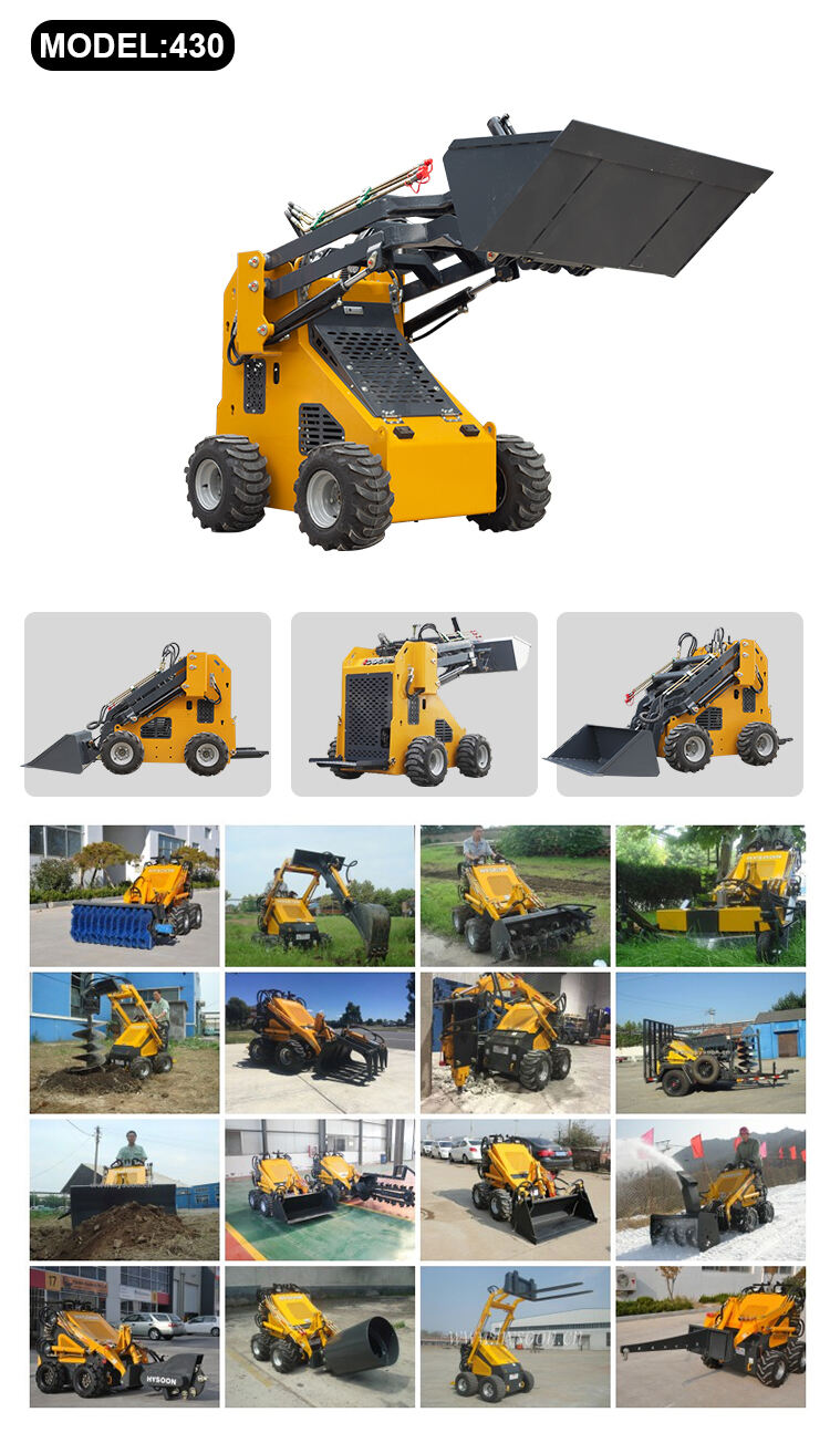 multi-function digger attachment case wheel front loader attachment mini skid steer loader multi-function factory