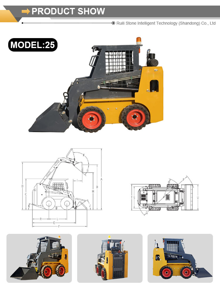 china efficient highly efficient approved multifunctional small wheel trencher of 380 skid steer loader manufacture