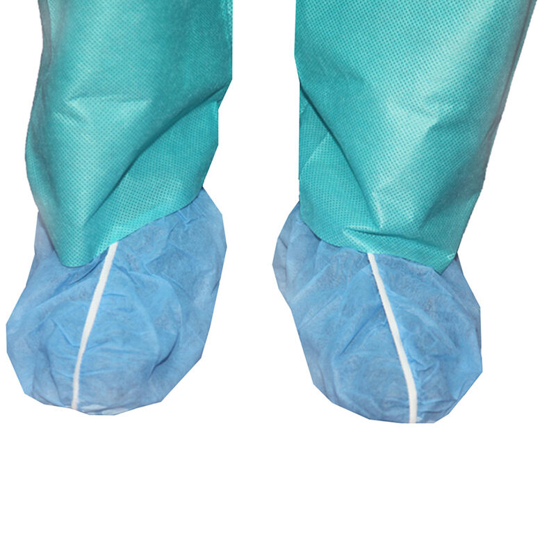 Medical Waterproof Anti Slip Overshoes Nonwoven Disposable SMS Shoes Cover Nonwoven Nonskid Overboots For Hospital