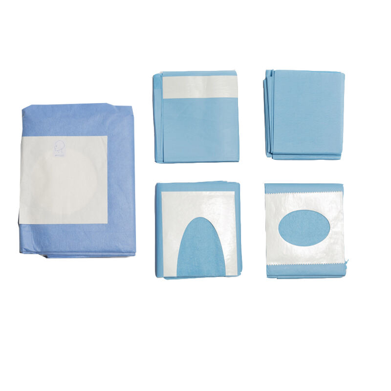 Sterile Surgical Field Fenestrated Drape with Hole and Adhesive Sterile Disposable Medical Surgical Drape