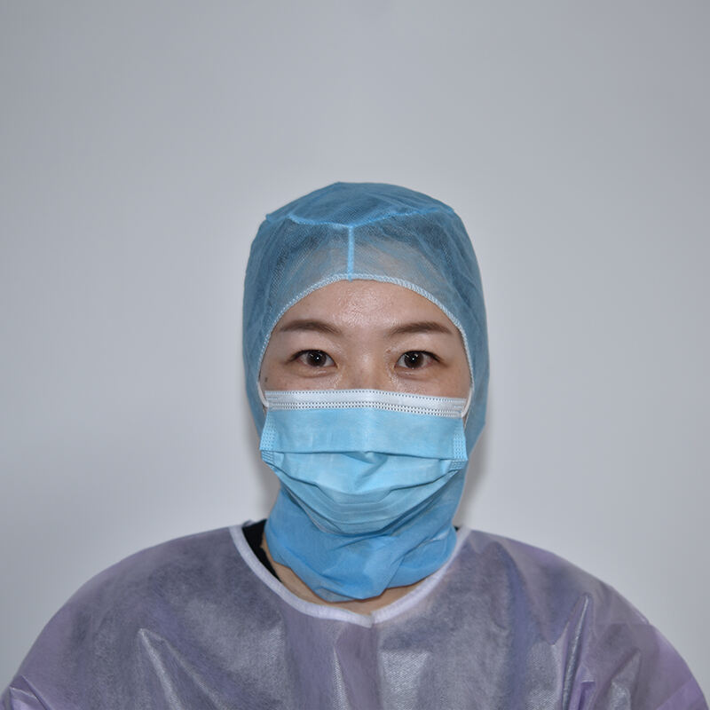 Disposable PP Non Woven Medical Nurses Surgical Cap Surgical Hood with Tie on Neck Balaclava Hood