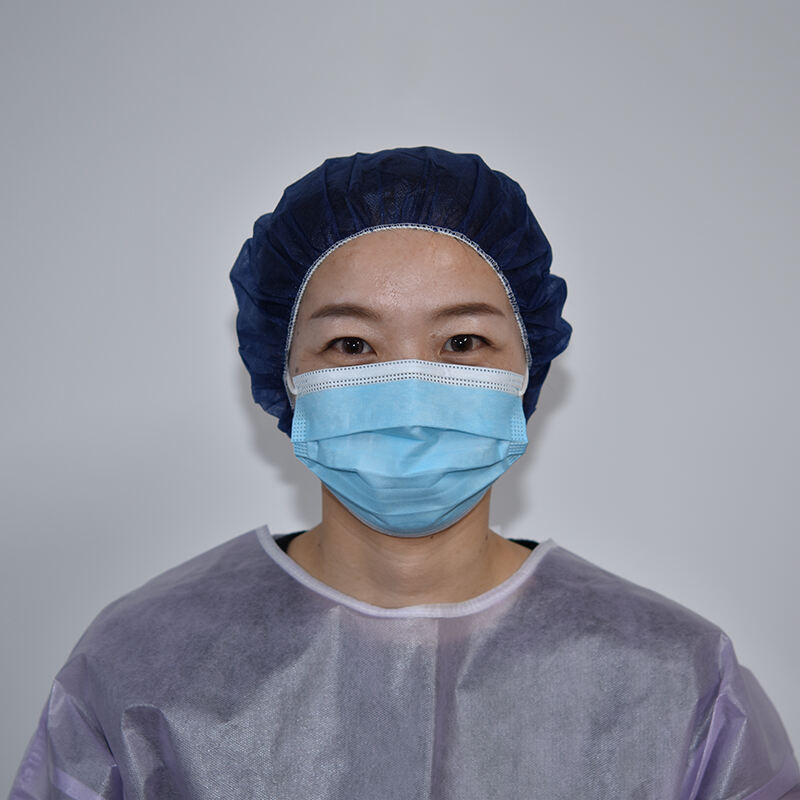 Breathable Disposable Mop cap Round Disposable Non Woven Bouffant cap Medical Surgical Cap