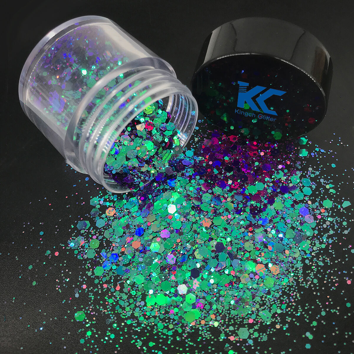 Wholesale Non-Toxic Eco-Friendly Polyester Glitter Hexagon High Sparkly Chunky Glitter supplier