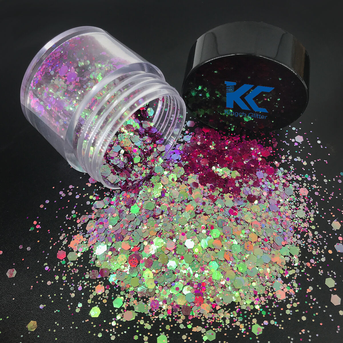 Wholesale Non-Toxic Eco-Friendly Polyester Glitter Hexagon High Sparkly Chunky Glitter factory