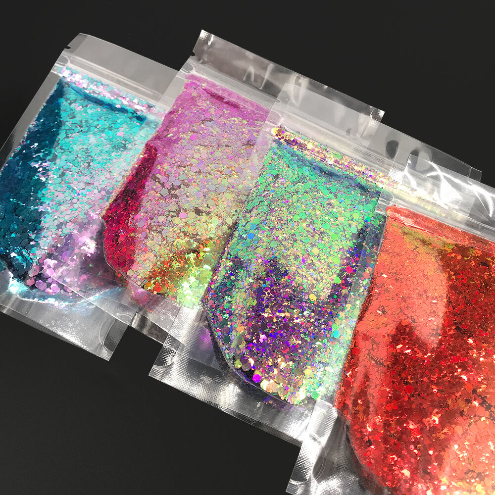 Wholesale Chameleon Color Shift Glitter Bulk Color Change Polyester Chunky Glitter