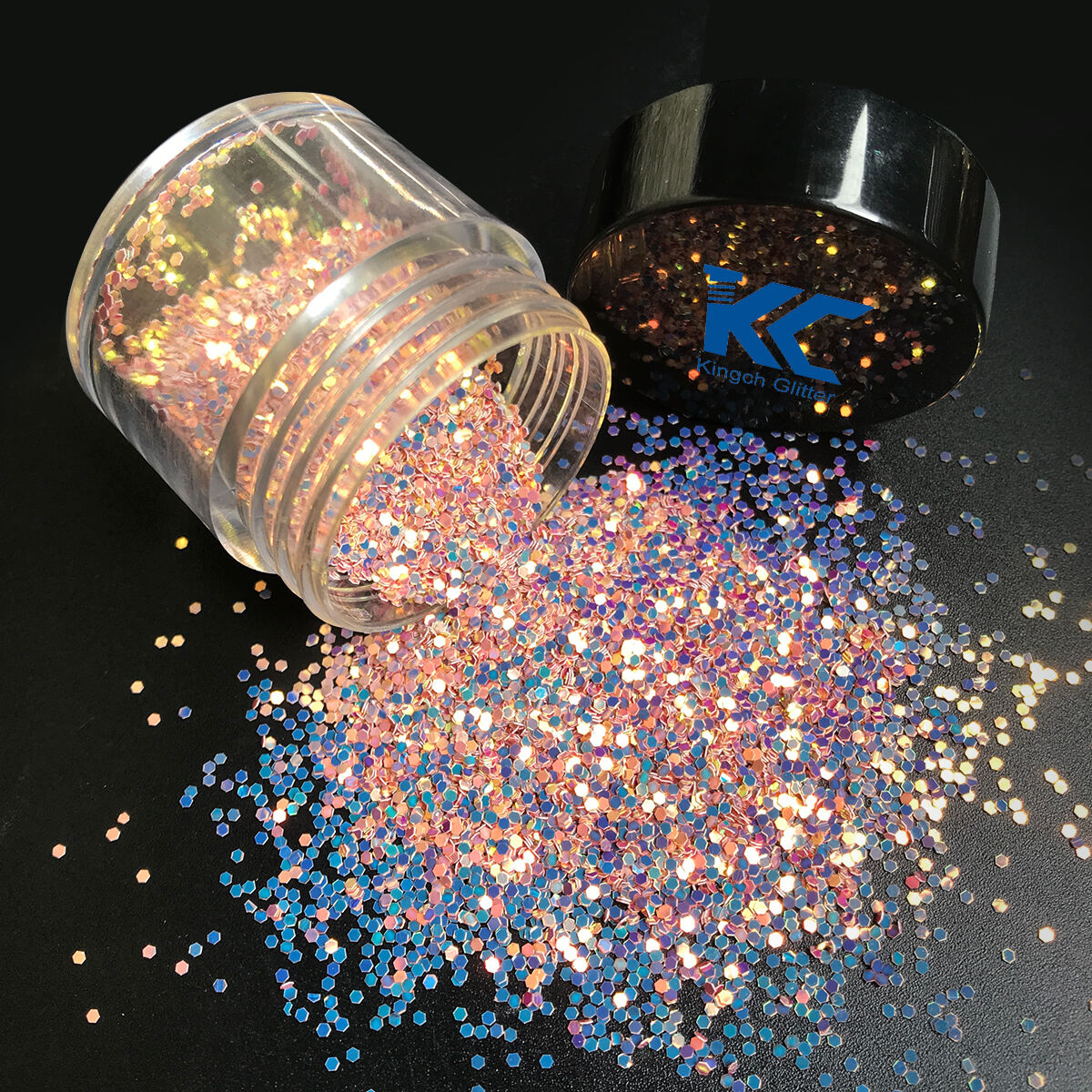 Wholesale Non-Toxic Eco-Friendly Polyester Glitter Hexagon High Sparkly Chunky Glitter details